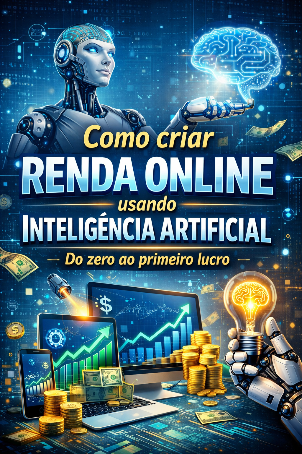 Capa do e-book 2: Renda online com IA — Do zero ao primeiro pagamento